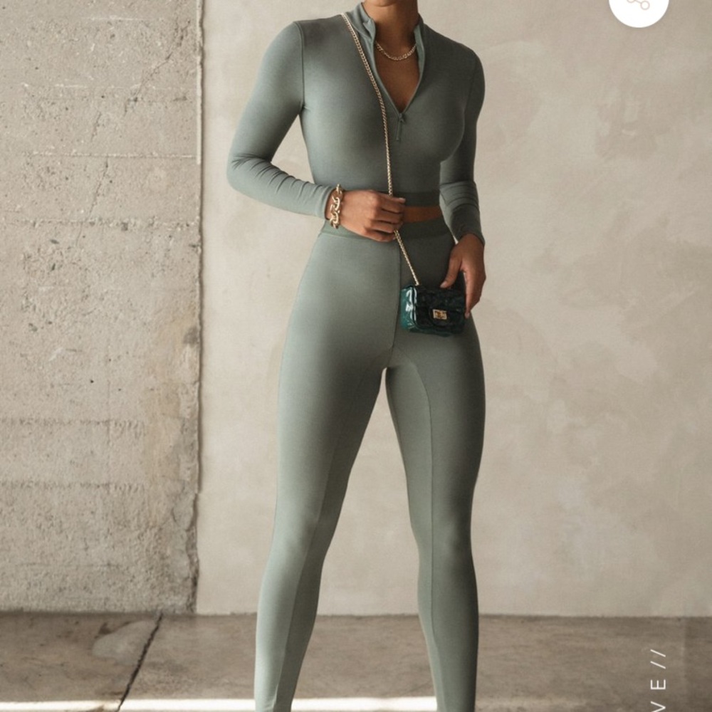 JLUXLABEL GREEN KARLA ATHLEISURE SET